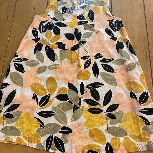 Rachel Zoe Women’s Linen Sleeveless Mini Dress V Neck Small Shift Tropical Beach - Picture 7 of 10